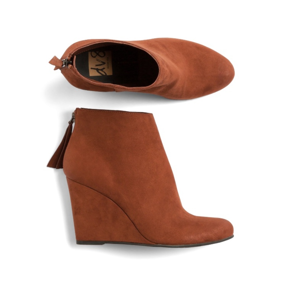 Dolce Vita Brown Wedge Ankle Boots